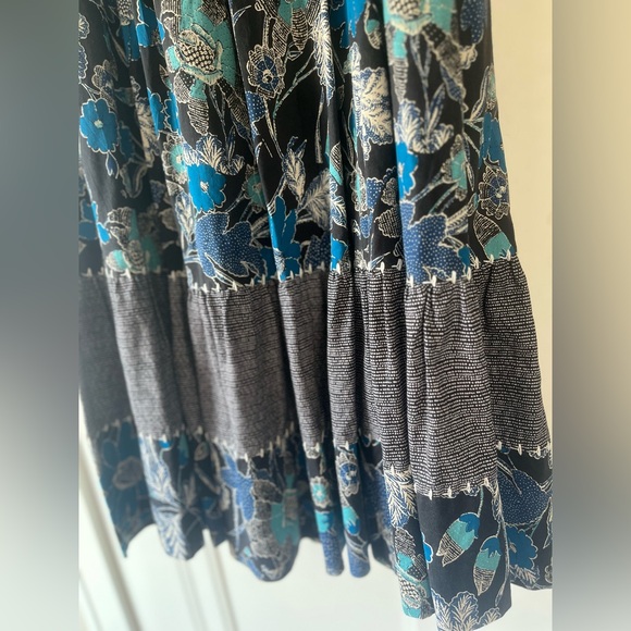 Ulla Johnson $495 Floral Nora Blue Puff Sleeve Dress Size Small - Picture 10 of 11